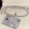 Pingente de crédito de jóias de jóias de designer Silver 10k 14k 18k personalizado def vvs moissanite pingente de nomes personalizados cadeia para homens mulheres pingentes