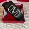 Erkek Kemerler Kadın Tasarımcılar Lüks Kemer Vintage Pin İğne V Tokal Kemerler Genişliği 3 8cm Günlük Cintura Moda Cinture Lichee Siyah 242Q