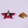 Brooches Red Star Pin Vintage Soviet Badge USSR Communist Brooch Military Army Jewelry Men's Coat Shirt Accessories