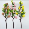 Dekorativa blommor konstgjorda blandade färgstickar dekor kreativ gren -35 cm längd prydnader diy hantverk 35 cm påsk äggträd
