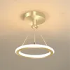 Plafoniere Nordic Anello in alluminio Lampadari a led Moderne lampade a sospensione pendenti per soggiorno Illuminazione interna Decorazioni per la casa