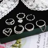 Cluster Ringen Mode Hol Hart Vinger Ring Set 3/7 STUKS Elegante Vintage Verstelbare Vrouwen Leuke Bruiloft Cadeau Voor meisje