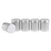 Pinceaux de maquillage pots en aluminium avec couvercles à vis, conteneurs à lèvres 80ml, 5 paquets