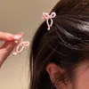 Hair Accessories Korean Style Mini Solid Color Ribbon Bow Design Alloy Trendy Barrettes Side Clips Girls Headwear