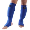 Parastinchi da boxe in cotone blu MMA Protezione per caviglia sul collo del piede Protezione per i piedi TKD Kickboxing Pad Muaythai Training Supporto per le gambe 240124