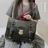 Sacs de soirée Japonais Preppy Style JK Uniforme Épaule École Femmes PU Cuir Grand Porte-documents Fourre-tout Sac À Main Pour Filles Sac À Dos