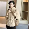 Frauen Pelz Mode Winter Warme Frauen Nachahmung Nerz Stehkragen Mantel Büro Dame Outdoor Jacke Casual Kleidung Mädchen Party geschenk