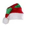 Береты С Рождеством Украшение Шляпа Подарок Зеленый Красный Полосатый Санта-Клаус Корейский Стиль Плюшевые
