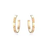 Högutgåva Hoop Huggie Screw Stud Love Earrings For Women Ladies Girls Gift Jewelry 316L Titanium Steel Designer Jewelry Surfa2443