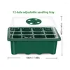 Grow Lights SV-10 Pack Frö Starter Trays Plant Gerination Kit med fuktighet Justerbar kupol och bas inkluderar såddfrön dispenser