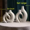 Capiron Luxury Decorative Ceramic Vase Home Descoration Accessories Nordic Flower Houseインテリアリビングルーム卓上現代アート240123