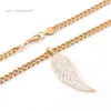 Provence Spot New Feather Necklace Sterling Sier Plated Gold Moissanite Diamond Rapper Men Hip Hop Custom Pendant