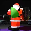 vendita all'ingrosso Babbo Natale gonfiabile gigante personalizzato per la decorazione all'aperto della festa di Natale Palloncini modello vecchio Babbo Natale con luce a LED