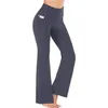 Calças de yoga groove fitness ginásio feminino elástico perna larga alargamento leggings cintura alta fina verão alargamento leggings