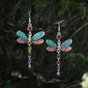 Kolczyki Dangle Trend metal wielokolorowy Dragonfly Dragonfly Ekskluzywny impreza kreatywna biżuteria damska akcesoria