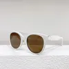 Designers klassiska solglasögon Acetatfiber runda 0438 kvinnor avancerade solglasögon senaste populära mångsidiga ljusfärgdekorativ spegel
