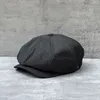 2023 Big Size Autumn Winter sboy Caps Men Breathable English Male Beret Women y Blinders Cap Octagonal Hats 63CM 240126