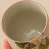 Tazze Piattini 2 pz 50 ml Erba Grigio Tazza da tè dipinta a mano Tazze da tè in ceramica Set cinese per la casa Master personale singolo