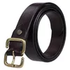 Högkvalitativt modemärke 100% äkta läder Womens Belt Metal S Style Pin Buckle Vintage Belts For Women Jeans Femme 240122
