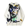 FW24 Show Hommes Printemps Designer Pull De Mode Homme Aurora Borealis Brodé Coton Jacquard Crewneck Sweat À Manches Longues Hommes Sweatshirts