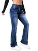Höstbyxor Hög midja stövel snitt jeans för kvinnor mode stretch denim byxor casual kvinnliga kläder s2xl drop 240118