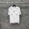 TB THOM T-shirt d'été motif animal Design Tee marque de mode à manches courtes hauts décontractés col rond pur coton chemises hommes femmes ERW9