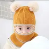 Berets Beanies Baby Ring Hut Pompom Winter Kinder Hüte Gestrickte Nette Kappe Für Mädchen Jungen Warme Fleece Futter Earflap Caps