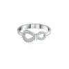 Дизайнерское кольцо Swarovskis, роскошные модные женские кольца оригинального качества, кольцо Love из 8 слов, женское кольцо из розового золота с кристаллами