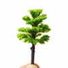 Decorative Flowers 10Pcs Miniature Model Landscape Simulation Pine Tree Sand Table Scene Plastic Trees Artificia Handmade Materials