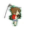 Nyckelringar att älska original japansk anime -figur gummi mobiltelefon charms nyckelkedjestrap e040286t