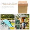 Ensemble d'accessoires de bain, pot Portable pour adultes, voiture de voyage pliable, toilettes en carton, fournitures de Camping