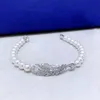 Swarovskis Bracelet Designer Luxury Fashion Women Original Quality New Arrivals Personalized Lightweight Feather Magnetic Buckle Romantic Full Diamond Pearl
