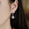 Orecchini a bottone S925 Decorazione orecchio in argento Nappa esagerata Luce Borchie colorate di lusso Orecchie di alta qualità