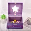 Music Jewelry Box Storage Box Spinning Unicorn Paper Clockwork Music Box Cute Little Girl Princess Birthday Gift 240118