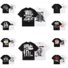 Camiseta Hellstar Designer Masculina e Feminina Camiseta Moda Hip Hop Moda Americana Nova Manga Curta Estampa Grande Camiseta de Algodão Solta para Homens e Mulheres