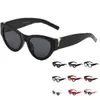 Designer Sunglasses Brand Trendy Retro Cat's Eye Sun Glasses Narrow Framing UV400 Lenses Advanced Sense Eyewear for Unisex Driving