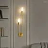 Lampa ścienna Nowoczesne minimalistyczne lampy LED Hall Kuchnia Kuchnia Czarna i złote salon łóżko Bórek TV Oświetlenie Dekoracja