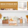 Platten Haushalt Doppelschicht Brot Box Bäckerei Boxen Halter Container Kunststoff Vorratsbehälter