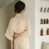 Vêtements de nuit pour femmes Mariée Demoiselle d'honneur Mariage Kimono Robe de chambre Robe d'été Femmes Peignoir avec ceinture Chemise de nuit Loungewear Robe à col en V