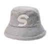 Berets Warm Fisherman Hat Winter Stylish Anti-slip Lady Bucket Cap