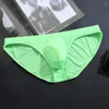 Underpants Ice Silk Sexy Underwear Men Briefs Seamless Breathable Panties Bikini Solid Low Waist Soft Transparent Underpanties