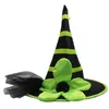 Basker Witch Hat Costume Wizard Magican Halloween vuxna barn för