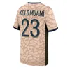 23/24 4th Mbappe Kolo Muani Soccer Jerseys Maillot de Foot 2023 2024 O.Dembele Verratti Marquinhos Hakimi Kimpembe Ramos Football Shirt Men Kids Kids