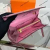 Top designer saco crossbody bolsa moda nova palma padrão carteira fivela de ouro comprimento médio bolsa de mão de couro genuíno bolsas de ombro femininas