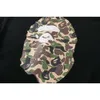 Tasarımcı Aape Köpekbalığı 21fwnew Mektup Baskı Geri Camo Head Hoodie Ceket