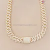 Wholesale Fashion Jewelry 15mm Hip Hop Vvs Diamond Necklace Bracelet 925 Silver Iced Out Cuban Link Moissanite Chain