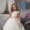 Girl Dresses White Flower With Sash Lace Appliques Custom Made Ball Gown First Communion For Girls Elegant