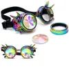 Solglasögon Feitong Summer Women Men Punk Colorful Glasses Rave Festival Party EDM Diffrahted Lens Outdoor Travel Sun3065