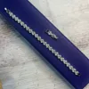 Swarovskis armband designer lyx mode kvinnor original kvalitet armband romersk svälja element kristall lysande tre rader diamant