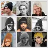Özel Nakış Tasarımı Metin Adı Beanies Hats Erkekler İçin Şapkalar Sıcak Kış Örgü Kuff Beanie Cap Toptan Damla 240126